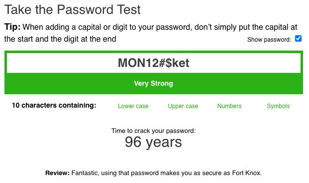 Longer unique password is difficult to crack